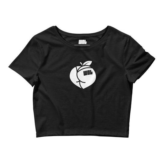 Women’s Peach B&W Crop Top Tee